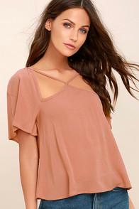 Lulus Safekeeping Rusty Rose Top