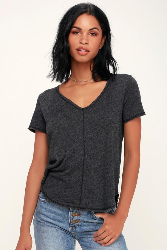 Project Social T Wearever Washed Black Tee | Lulus