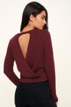 Arienette Plum Purple Backless Sweater | Lulus