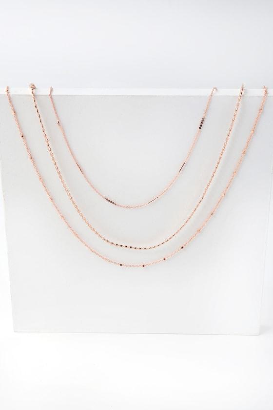 Quasar Rose Gold Choker Necklace Set | Lulus