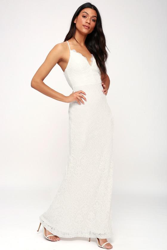 Alice White Lace Backless Maxi Dress | Lulus
