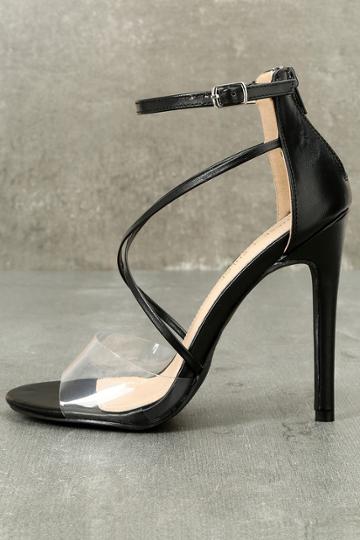 Chase & Chloe | Arlo Black Ankle Strap Heels | Lulus