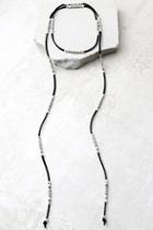 Vanessa Mooney Gwendalyn Silver And Black Wrap Necklace