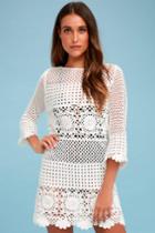 4si3nna Willow Off White Crochet Swim Cover-up | Lulus