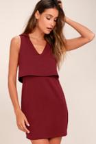 Lulus Dancing In The Streets Burgundy Hoodie Dress