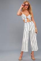 Faithfull The Brand Tomas Blue And White Striped Culottes | Lulus
