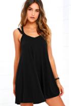 Rvca | Like It Black Swing Dress | Size X-small | Lulus