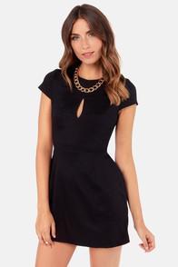 Nameless Slit Or Miss Black Dress
