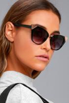 Lulus | Modern Romance Black Cat-eye Sunglasses | 100% Uv Protection