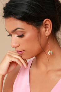Shashi Madeline Gold And Purple Earrings