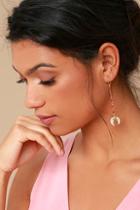 Shashi Madeline Gold And Purple Earrings