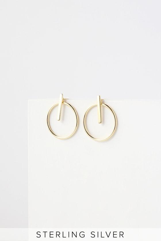 Feeling It Gold Peekaboo Earrings | Lulus
