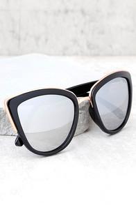 Perverse Thelma Black And Silver Mirrored Sunglasses