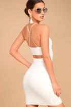 Lulus Looking Fine White Bodycon Dress