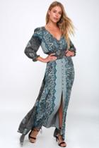 Free People Mexicali Rose Black Print Maxi Dress | Lulus