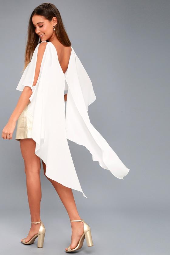 Lulus | On Top Of The World White High-low Top