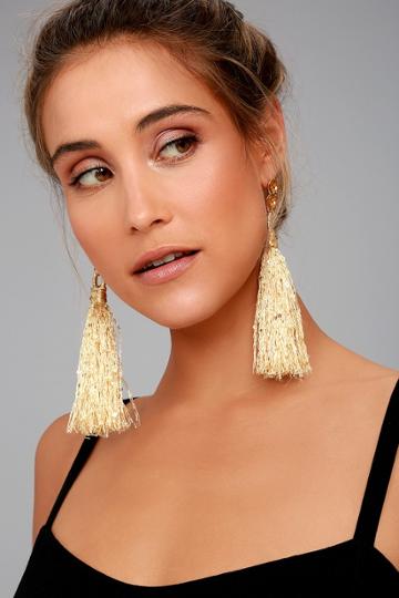 8 Other Reasons | Luisa Gold Tassel Earrings | Lulus
