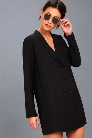 Amuse Society | Blazin Black Long Sleeve Dress | Size Small | Lulus