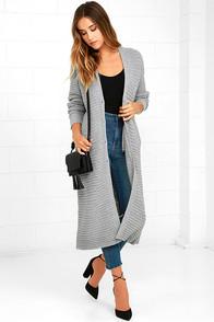The Fifth Label Game Changer Grey Long Cardigan Sweater