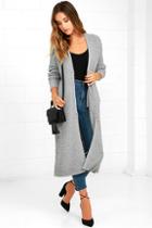 The Fifth Label Game Changer Grey Long Cardigan Sweater