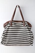 First Class Black Striped Weekender Bag | Lulus