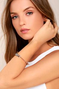 Lulus Always Love Rose Gold And Silver Bracelet