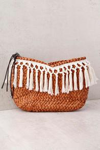 San Diego Hat Co. Jina Terra Cotta Woven Clutch