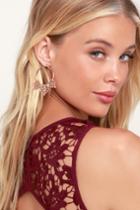 Lelabelle Rose Gold Hoop Earrings | Lulus