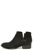 Seychelles Snare Black Leather Ankle Boots
