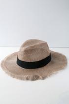 Backyard Party Taupe Straw Fredora Hat | Lulus