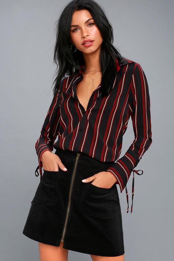 Lulus | Textbook Love Black Corduroy Mini Skirt