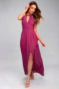 Lulus I Spy Magenta Maxi Dress