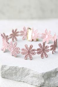 Lulus Daisy Daze Pink Lace Choker Necklace