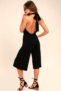 Lulus Fabulous Fate Black Midi Jumpsuit