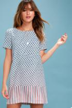 Santa Monica Light Blue Print Shift Dress | Lulus