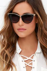 Lulu*s Feline Fine Black Cat Eye Sunglasses