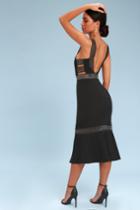 Finders Keepers Firelight Black Mesh Midi Dress | Lulus
