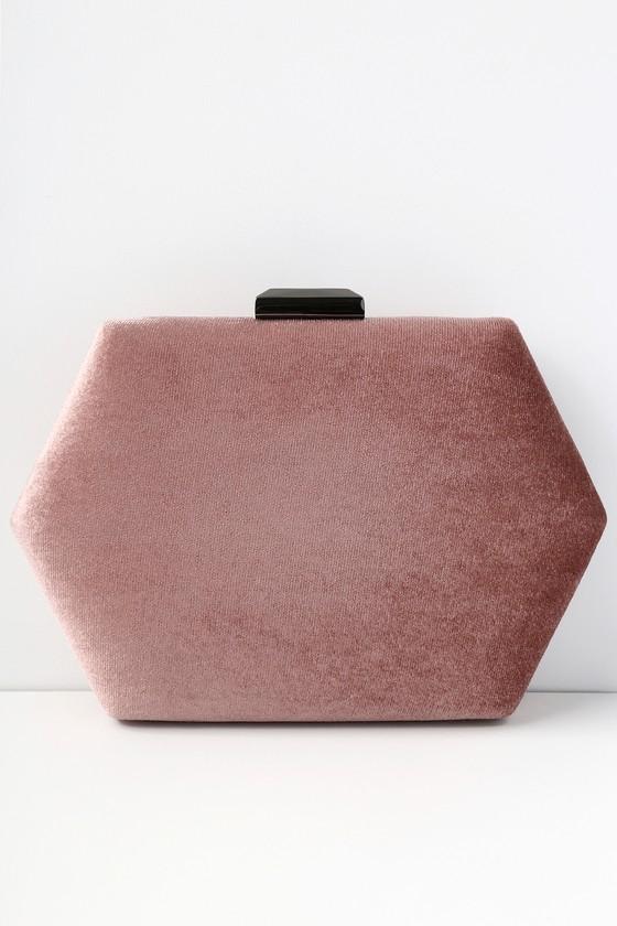 Lulus | Audra Mauve Pink Velvet Clutch