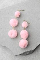 Vanessa Mooney Dragnet Pink Pompom Earrings