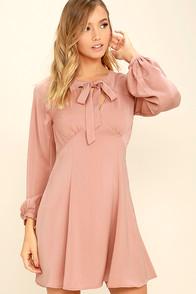 Do & Be Glorious Glam Blush Long Sleeve Dress