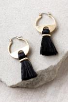 Cha Cha Gold And Black Tassel Earrings | Lulus
