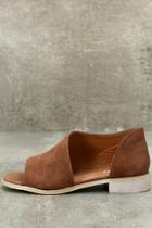 Mi.im Shania Brown D'orsay Peep-toe Flats