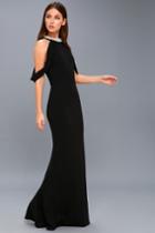 Lulus | Grand Entrance Black Pearl Maxi Dress