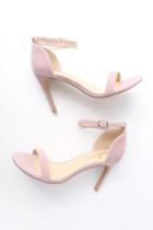 Ana Dusty Rose Suede Ankle Strap Heels | Lulus