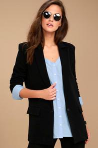 Lulus Head-turning Black Blazer