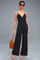 La Dolce Vita Navy Blue Sleeveless Surplice Jumpsuit | Lulus