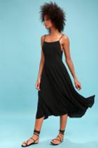 Going Coastal Black Midi Dress | Lulus