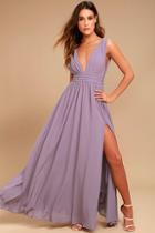 Lulus Heavenly Hues Dusty Purple Maxi Dress