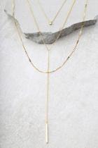 Lulus Photogenic Gold Layered Necklace