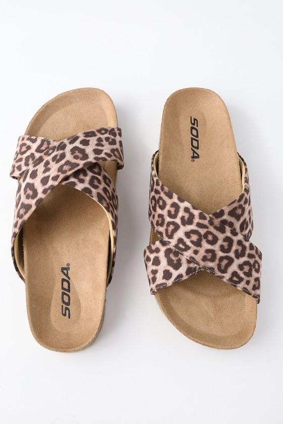 Soda Reilly Cheetah Print Flat Sandals | Lulus